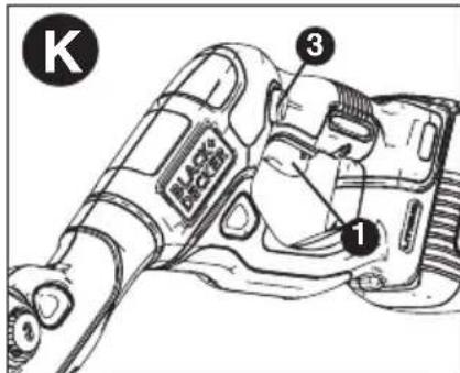BLACK & DECKER LST140C - ENCENDIDO Y APAGADO (FIGURA K) - 1