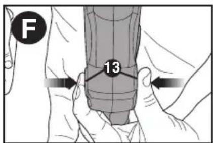BLACK & DECKER LST140C - ATTACHING THE AUXILIARY HANDLE (FIGURE F, G) - 1