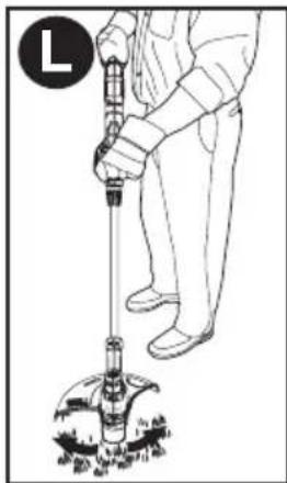 BLACK & DECKER LST140C - OPERATING THE TRIMMER (FIGURES L,M) - 1