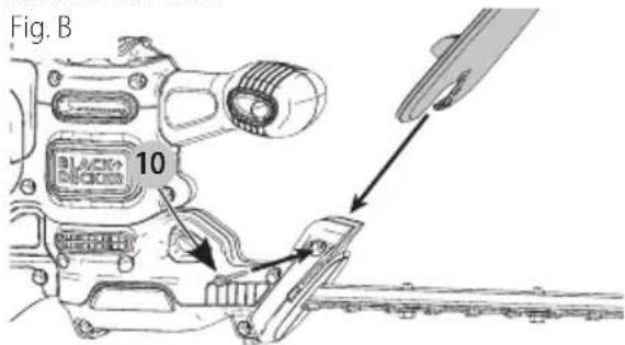 BLACK & DECKER BEHTS125 - Fixer le protecteur au taille-haie - 1