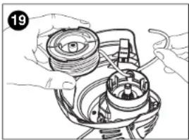 BLACK & DECKER ST7700 - REMPLACEMENT DE LA BOBINE OU DU FIL UTILISER UNIQUEMENT DU FIL DE NYLON MONOFILAMENT DE 1,65 mm (0,065 po) DE DIAMÈTRE. - 1