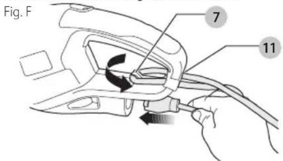 BLACK & DECKER BEHTS300 - Raccordement de la rallonge au taille-haie (FIG. F) - 1