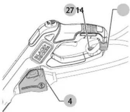 BLACK & DECKER BESTE620 - Conexión de cable de extension (Fig. H) - 1