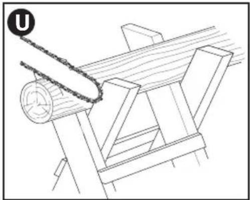 BLACK & DECKER CS1518 - • (Figure T) Tronçonnage en pente - 2