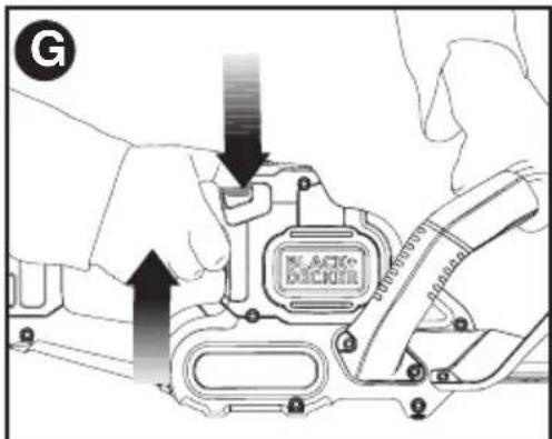 BLACK & DECKER LHT341 - DETENTE BOUTON - 1
