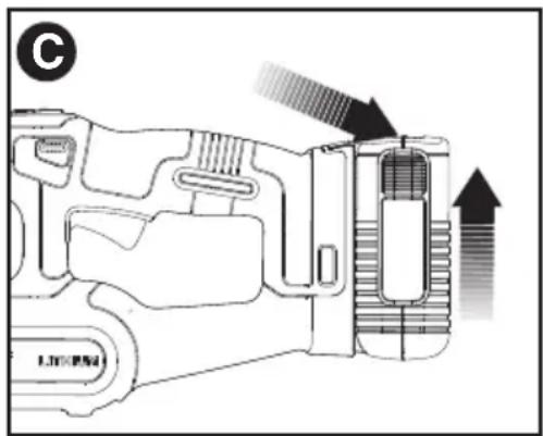 BLACK & DECKER LHT341 - INSTALLING AND REMOVING THE BATTERY PACK FROM THE TOOL - 2