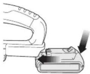 BLACK & DECKER LHT218 - Installing and Removing the Battery Pack (Fig. D) - 1