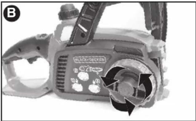 BLACK & DECKER LCS1240 - INSTALACIÓN DE LA BARRA GUÍA Y LA CADENA DE LA MOTOSIERRA - 1