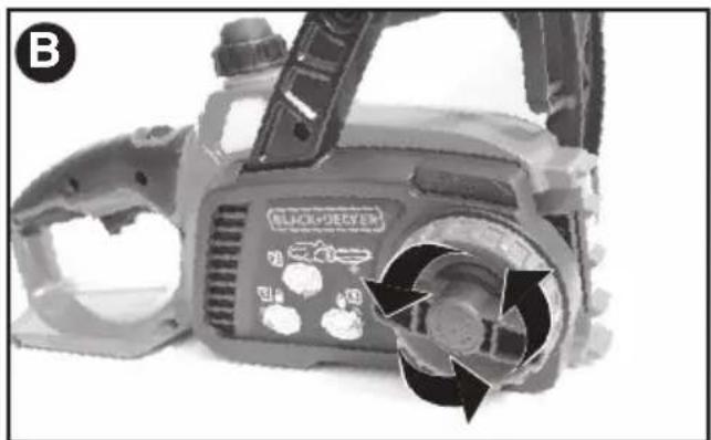 BLACK & DECKER LCS1240 - INSTALLATION DU GUIDE-CHAÎNE ET DE LA CHAÎNE - 1