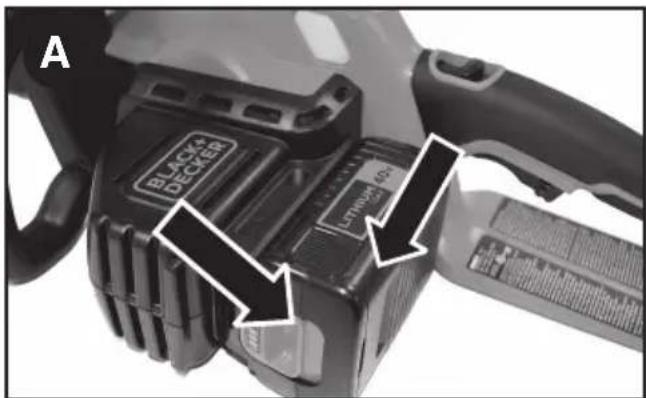 BLACK & DECKER LCS1240 - TO REMOVE BATTERY PACK: - 1