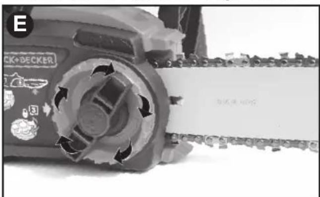 BLACK & DECKER LCS1240 - INSTALACIÓN DE LA BARRA GUÍA Y LA CADENA DE LA MOTOSIERRA - 4