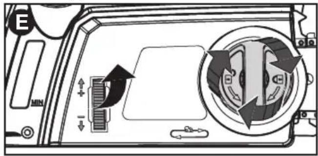 BLACK & DECKER CS1216 - RÉGLAGE DE LA TENSION DE LA CHAINE - 2