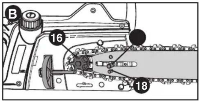 BLACK & DECKER CS1216 - INSTALLATION DU GUIDE-CHAÎNE ET DE LA CHAÎNE - 2