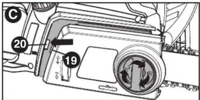 BLACK & DECKER CS1216 - INSTALLING THE GUIDE BAR AND SAW CHAIN - 3