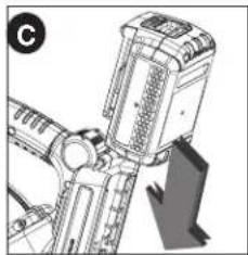 BLACK & DECKER LSW36 - INSERTION ET RETRAIT DU BLOC-PILES - 1