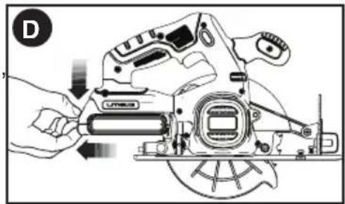 BLACK & DECKER BDCCS20 - INSERTION ET RETRAIT DU BLOC-PILES DE L'OUTIL - 2