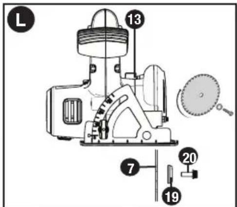 BLACK & DECKER BDCCS20 - RÉGLAGE DE LA PROFONDEUR DE COUPE - FIGURES I ET J - 3