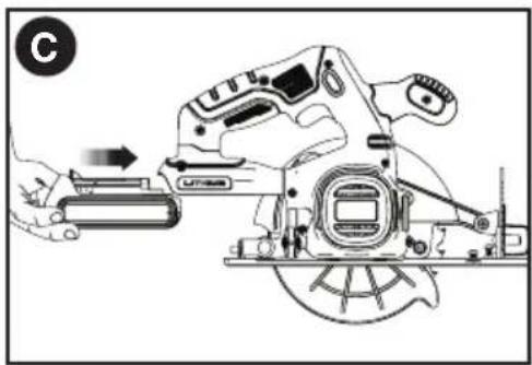 BLACK & DECKER BDCCS20 - INSTALLING AND REMOVING THE BATTERY PACK FROM THE TOOL - 1