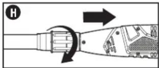 BLACK & DECKER PP610 - REMARQUE :Toujours garder la rallonge à l'écart de la zone de coupe et la positionner de façon à ce qu'elle ne se prenne pas dans les branches ou autre matière pendant la coupe. Extension du manche-rallonge - 1