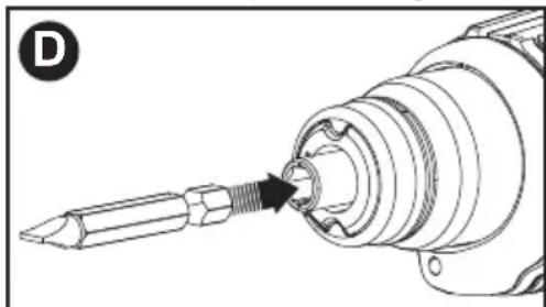 BLACK & DECKER BDCS40BI - ASSEMBLY AND ADJUSTMENT INSERTING AND REMOVING BITS - 1
