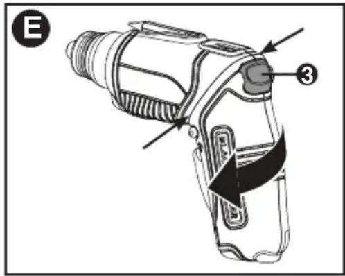 BLACK & DECKER BDCS40BI - WARNING: Check to make sure tool handle is locked after pressing pivot release button and changing screwdriver positions. - 1