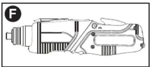 BLACK & DECKER BDCS40BI - AVERTISSEMENT: s'assurer que la poignée de l'outil est verrouillée après avoir enforcé le bouton de dégagement du mécanisme de pivotement et changé la position de vissage. - 2