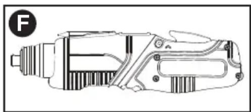 BLACK & DECKER BDCS40BI - WARNING: Check to make sure tool handle is locked after pressing pivot release button and changing screwdriver positions. - 2