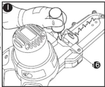 BLACK & DECKER LLP120 - Switching on and off (fig. J) - 1