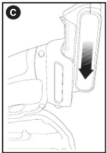 BLACK & DECKER LLP120 - INSERTION ET RETRAIT DU BLOC-PILES DE L'OUTIL - 1