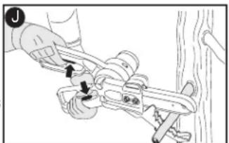 BLACK & DECKER LLP120 - Switching on and off (fig. J) - 2