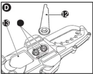 BLACK & DECKER LLP120 - Vérification et réglage de la tension de la chaîne (fig. D, E) - 1