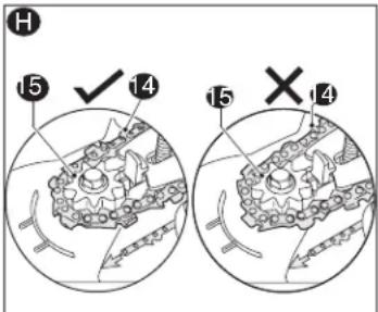 BLACK & DECKER LLP120 - Retrait de la chaîne de scie et du guide-chaîne (fig. F, G) - 3
