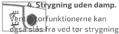 Leifheit Airactive Express M 76141 - Dampudsugning under strygningen modvirker kondensvandsdannelse. Funktionen bør helst være slået til under hele strygningen, idet overskydende damp fra aktiv-strygebrættet derved ledes bort fra strygejernets indre. - 2