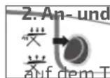 Leifheit Airactive Express M 76141 - Mit Hilfe der verstellbaren Fußkappen [10] besteht die Möglichkeit Bodenunebenheiten auszugleichen (die verstellbaren Fußkappen im oder gegen den Uhrzeigersinn drehen). - 2