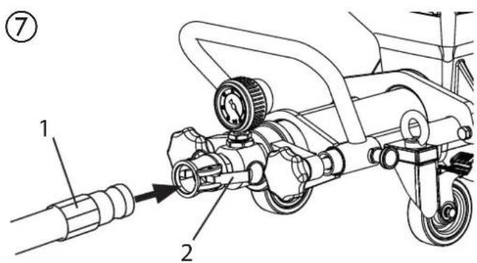 WAGNER PlastCoat 1030 - CONNECTING THE MORTAR HOSE - 1