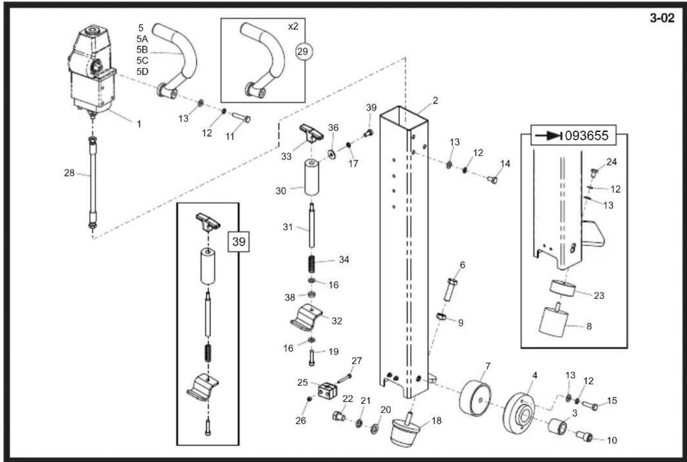 Lescha BELLE RPC 6080 - Handle Assembly, Ensemble Poignée, Conjunto de Manillar, Conjunto do Punho - 1