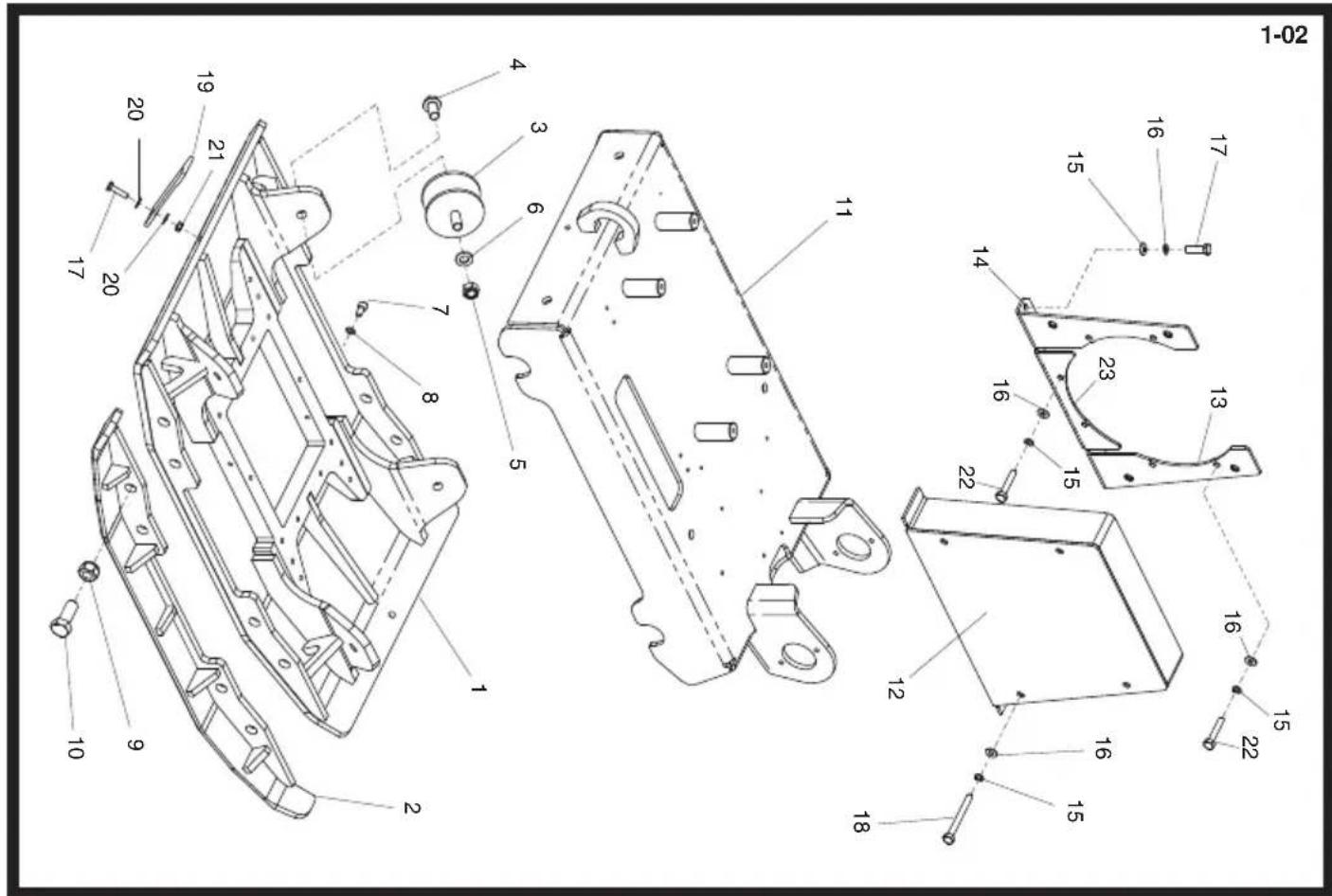 Lescha BELLE RPC 6080 - Hatz Baseplate Assembly, Hatz Plaque d'embase, Hatz Cto. Placa base, Hatz Conj. da Placa de Base - 2
