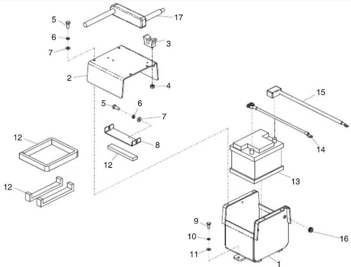 Lescha BELLE RPC 6080 - Battery Holder, Support de Batterie Soporte de Bateria, Suporte de Bateria - 1