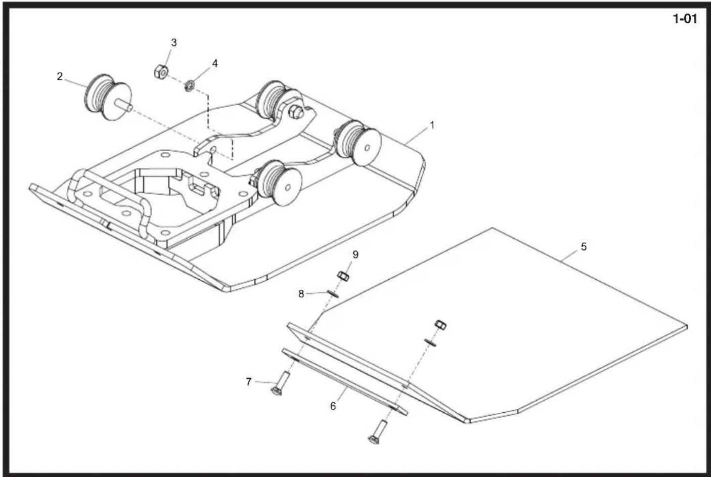 Lescha BELLE PCEL 400E - Baseplate Assembly, Plaque d'embase, Cto. Placa de Base, Conj. Place de Base - 1