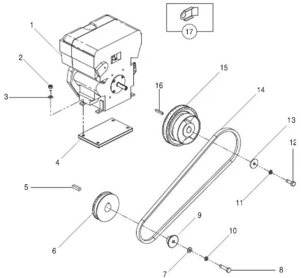 Lescha BELLE PCX 500 - Engine and Drive Kit (Hatz), Moteur et Kit d'entraînement (Hatz), Motor y Kit Transmision (Hatz), Motor e Kit de Transmissão (Hatz) - 1