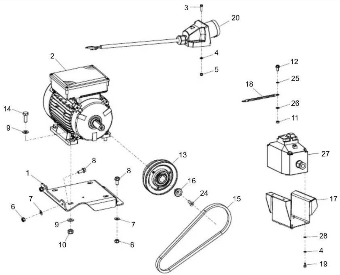Lescha BELLE PCLX 1645E - Vibrator Unit, Unité de Vibration, Unidade Vibradora, Unidade do Vibrador - 3