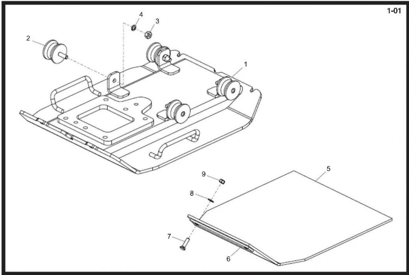 Lescha BELLE PCLX 1645E - Baseplate Assembly, Plaque d'embase, Cto. Placa de Base, Conj. Place de Base - 1