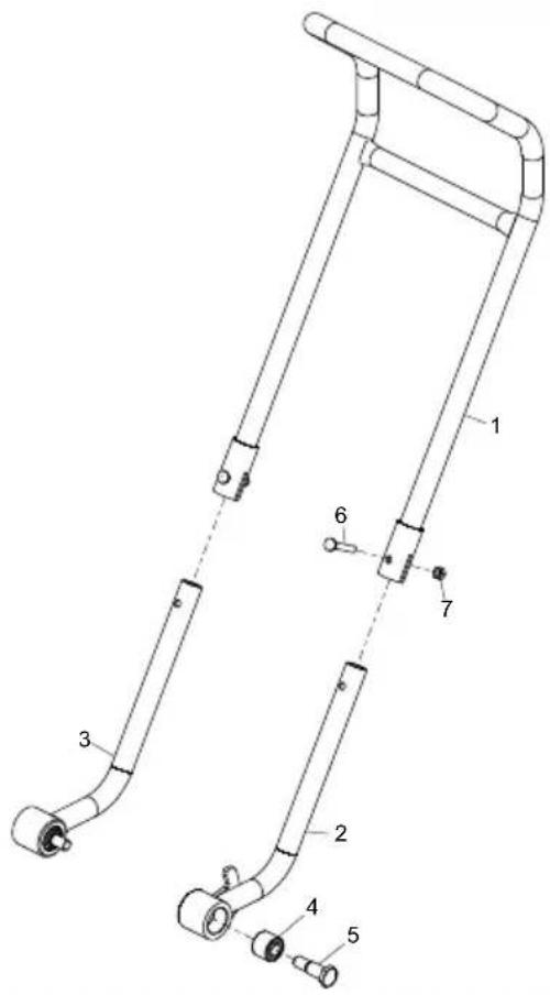 Lescha BELLE PCX 60A - Handle Assembly, Ensemble Poignée, Conjunto de Manillar, Conjunto do Punho - 1