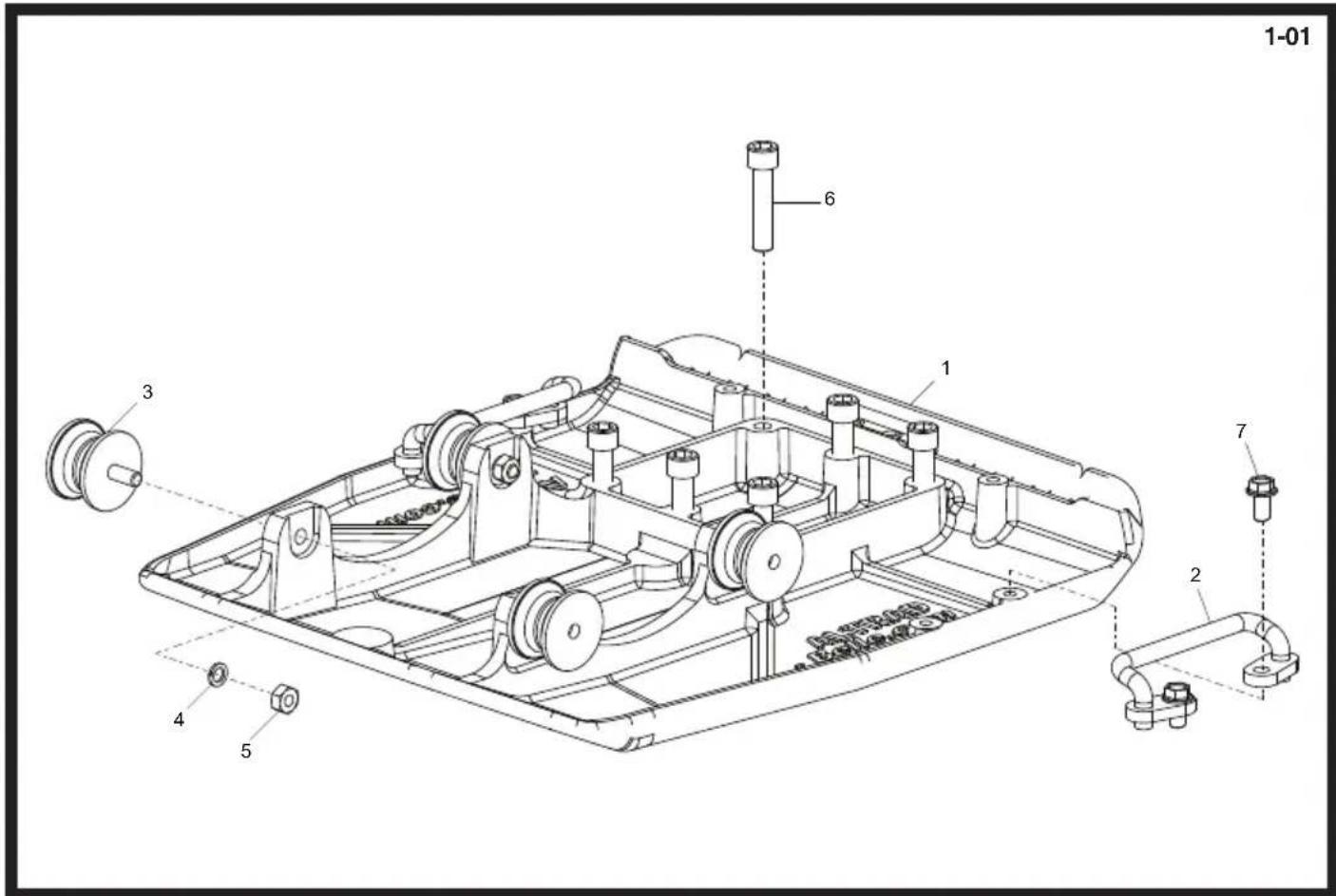 Lescha BELLE PCX 1750A - Baseplate Assembly, Plaque d'embase, Cto. Placa de Base, Conj. Place de Base - 1