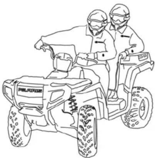 POLARIS Sportsman 500 X2 Quadricycle (2007) - UTILISATION DU VÉHICULE Conduite avec un passager - 3