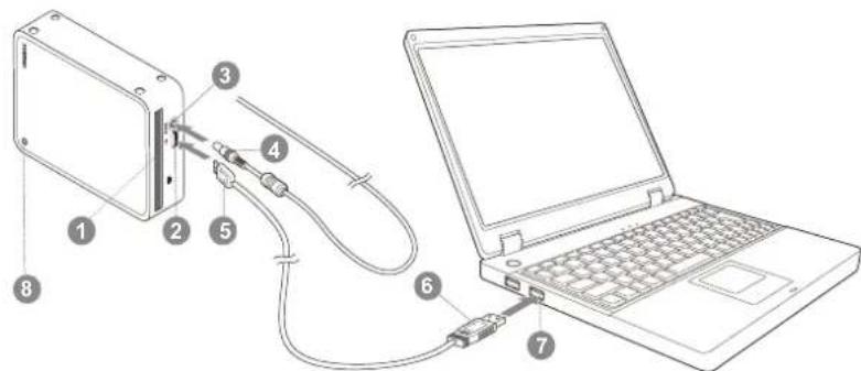 TOSHIBA HDWC340EK3JB - Prikljucitev pogona na računalnik - 1