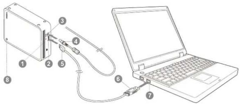 TOSHIBA HDWC340EK3JB - Ligar a unidade ao computador - 1