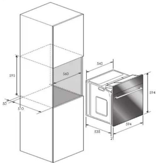 Fulgor Milano QO 6009 PT X - Incasso del forno - 2