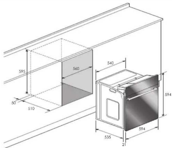 Fulgor Milano QO 6009 PT X - Incasso del forno - 1