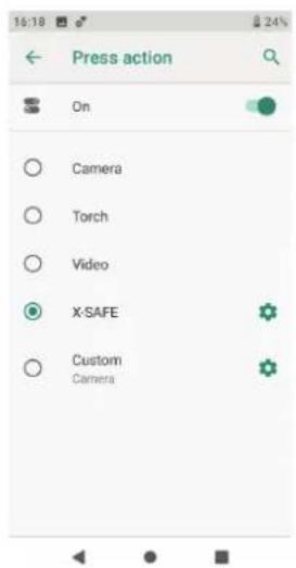 16:18 Press action On Camera Torch Video X-SAFE Custom Camera